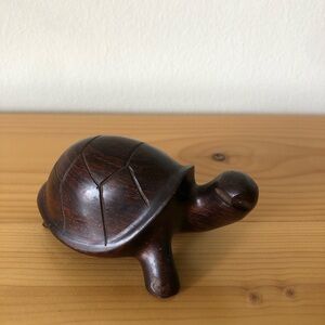 Handcrafted Wooden Turtle Figurine